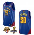 Wholesale Cheap Men's Denver Nuggets #50 Aaron Gordon Blue 2023 Nuggets Champions Patch And Finals Patch Statemenr Edition Stitched Basketball Jersey