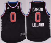 Wholesale Cheap 2015 NBA Western All-Stars #0 Damian Lillard Revolution 30 Swingman Black Jersey