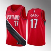 Wholesale Cheap Men's Portland Trail Blazers #17 Shaedon Sharpe Red Statement Edition Stitched Basketball Jersey