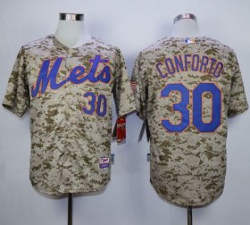 Wholesale Cheap Mets #30 Michael Conforto Camo Alternate Cool Base Stitched MLB Jersey