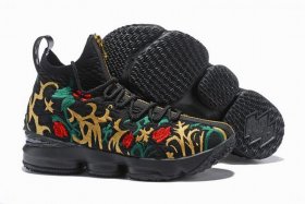 Wholesale Cheap Nike Lebron James 15 Air Cushion Shoes Flowers and Plants Black