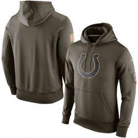 Wholesale Cheap Men\'s Indianapolis Colts Nike Olive Salute To Service KO Performance Hoodie