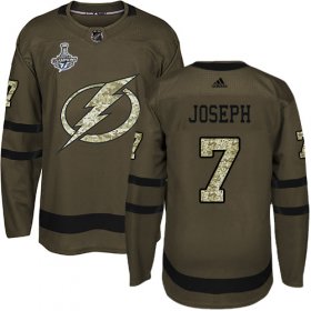 Cheap Adidas Lightning #7 Mathieu Joseph Green Salute to Service 2020 Stanley Cup Champions Stitched NHL Jersey