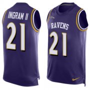 Wholesale Cheap Nike Ravens #21 Mark Ingram II Purple Team Color Men's Stitched NFL Limited Tank Top Jersey