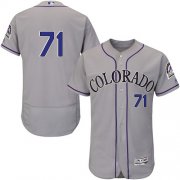 Wholesale Cheap Rockies #71 Wade Davis Grey Flexbase Authentic Collection Stitched MLB Jersey