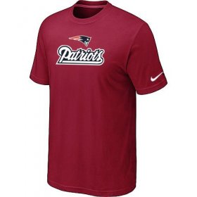 Wholesale Cheap Nike New England Patriots Authentic Logo NFL T-Shirt Red