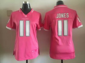 Wholesale Cheap Nike Falcons #11 Julio Jones Pink Women\'s Stitched NFL Elite Bubble Gum Jersey