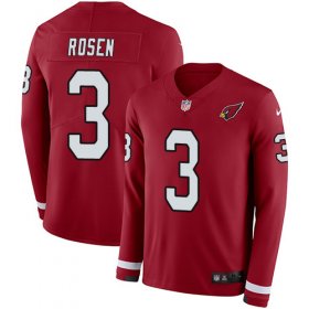 Wholesale Cheap Nike Cardinals #3 Josh Rosen Red Team Color Men\'s Stitched NFL Limited Therma Long Sleeve Jersey