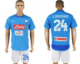 Wholesale Cheap Naples #24 L.Insigne Blue Home Soccer Club Jersey