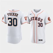 Wholesale Cheap Men's Houston Astros #30 Kyle Tucker White 60th Anniversary Flex Base Stitched Baseball Jersey
