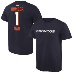 Wholesale Cheap Men\'s Denver Broncos Pro Line College Number 1 Dad T-Shirt Navy