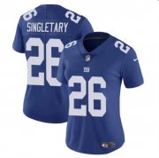 Cheap Women's New York Giants #26 Devin Singletary Blue Vapor Stitched Jersey(Run Small)