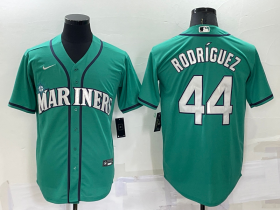 Wholesale Men\'s Seattle Mariners #44 Julio Rodriguez Ray Green Stitched MLB Cool Base Nike Jersey