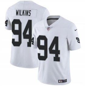 Cheap Men\'s Las Vegas Raiders #94 Christian Wilkins White Vapor Football Stitched Jersey