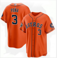 Wholesale Cheap Men's Houston Astros #3 Jeremy Peña Orange 2022 World Series Home Stitched Baseball Jersey