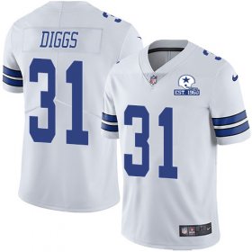 Wholesale Cheap Nike Cowboys #31 Trevon Diggs White Men\'s Stitched With Established In 1960 Patch NFL Vapor Untouchable Limited Jersey