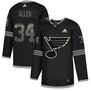 Wholesale Cheap Adidas Blues #34 Jake Allen Black Authentic Classic Stitched NHL Jersey