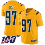 Wholesale Cheap Nike Chargers #97 Joey Bosa Gold Men's Stitched NFL Limited Inverted Legend 100th Season Jersey