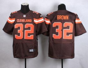 Wholesale Cheap Nike Browns #32 Jim Brown Brown Team Color Men\'s Stitched NFL New Elite Jersey