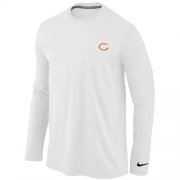 Wholesale Cheap Nike Chicago Bears Sideline Legend Authentic Logo Long Sleeve T-Shirt White