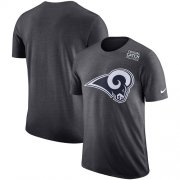 Wholesale Cheap NFL Men's Los Angeles Rams Nike Anthracite Crucial Catch Tri-Blend Performance T-Shirt