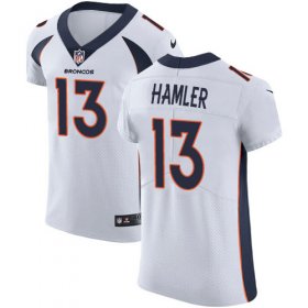 Wholesale Cheap Nike Broncos #13 KJ Hamler White Men\'s Stitched NFL New Elite Jersey