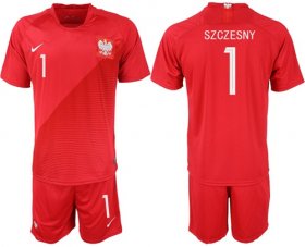 Wholesale Cheap Poland #1 Szczesny Away Soccer Country Jersey