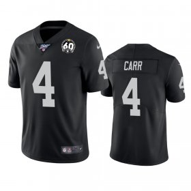 Wholesale Cheap Nike Raiders #4 Derek Carr Black 60th Anniversary Vapor Limited Stitched NFL 100th Season Jersey
