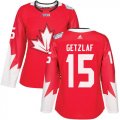 Wholesale Cheap Team Canada #15 Ryan Getzlaf Red 2016 World Cup Women's Stitched NHL Jersey