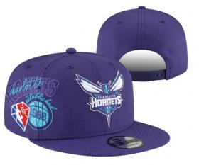 Wholesale Cheap Charlotte Hornets Stitched Snapback 75th Anniversary Hats 001