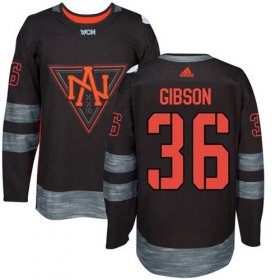 Wholesale Cheap Team North America #36 John Gibson Black 2016 World Cup Stitched NHL Jersey