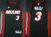 Wholesale Cheap Miami Heat #3 Dwyane Wade Revolution 30 Swingman 2014 New Black Jersey