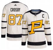 Cheap Men's Pittsburgh Penguins #87 Sidney Crosby Cream 2023 Winter Classic Stitched Jersey