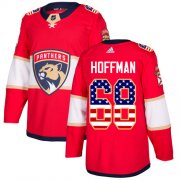 Wholesale Cheap Adidas Panthers #68 Mike Hoffman Red Home Authentic USA Flag Stitched NHL Jersey