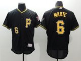 Wholesale Cheap Pirates #6 Starling Marte Black Flexbase Authentic Collection Stitched MLB Jersey