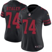 Wholesale Cheap Nike 49ers #74 Joe Staley Black Alternate Women's Stitched NFL Vapor Untouchable Limited Jersey