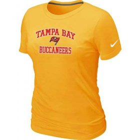 Wholesale Cheap Women\'s Nike Tampa Bay Buccaneers Heart & Soul NFL T-Shirt Yellow