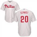 Wholesale Cheap Phillies #20 Mike Schmidt White(Red Strip) Cool Base Stitched Youth MLB Jersey
