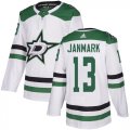 Cheap Adidas Stars #13 Mattias Janmark White Road Authentic Stitched NHL Jersey