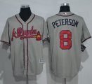 Wholesale Cheap Braves #8 Jace Peterson Grey New Cool Base Stitched MLB Jersey