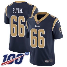 Wholesale Cheap Nike Rams #66 Austin Blythe Navy Blue Team Color Men\'s Stitched NFL 100th Season Vapor Untouchable Limited Jersey