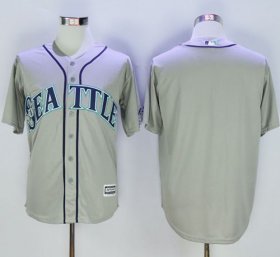 Wholesale Cheap Mariners Blank Grey New Cool Base Stitched MLB Jersey