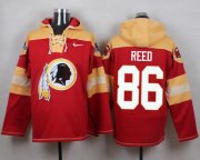 Wholesale Cheap Nike Redskins #86 Jordan Reed Burgundy Red Player Pullover NFL Hoodie
