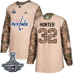 Wholesale Cheap Adidas Capitals #32 Dale Hunter Camo Authentic 2017 Veterans Day Stanley Cup Final Champions Stitched NHL Jersey