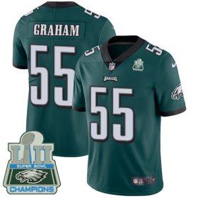 Wholesale Cheap Nike Eagles #55 Brandon Graham Midnight Green Team Color Super Bowl LII Champions Men\'s Stitched NFL Vapor Untouchable Limited Jersey