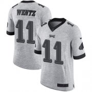 Wholesale Cheap Nike Eagles #11 Carson Wentz Gray Men's Stitched NFL Limited Gridiron Gray II Jersey