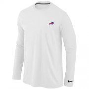 Wholesale Cheap Nike Buffalo Bills Sideline Legend Authentic Logo Long Sleeve T-Shirt White