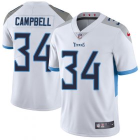 Wholesale Cheap Nike Titans #34 Earl Campbell White Men\'s Stitched NFL Vapor Untouchable Limited Jersey
