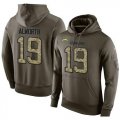 Wholesale Cheap NFL Men's Nike Los Angeles Chargers #19 Lance Alworth Stitched Green Olive Salute To Service KO Performance Hoodie