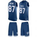 Wholesale Cheap Nike Colts #87 Reggie Wayne Royal Blue Team Color Men's Stitched NFL Limited Tank Top Suit Jersey